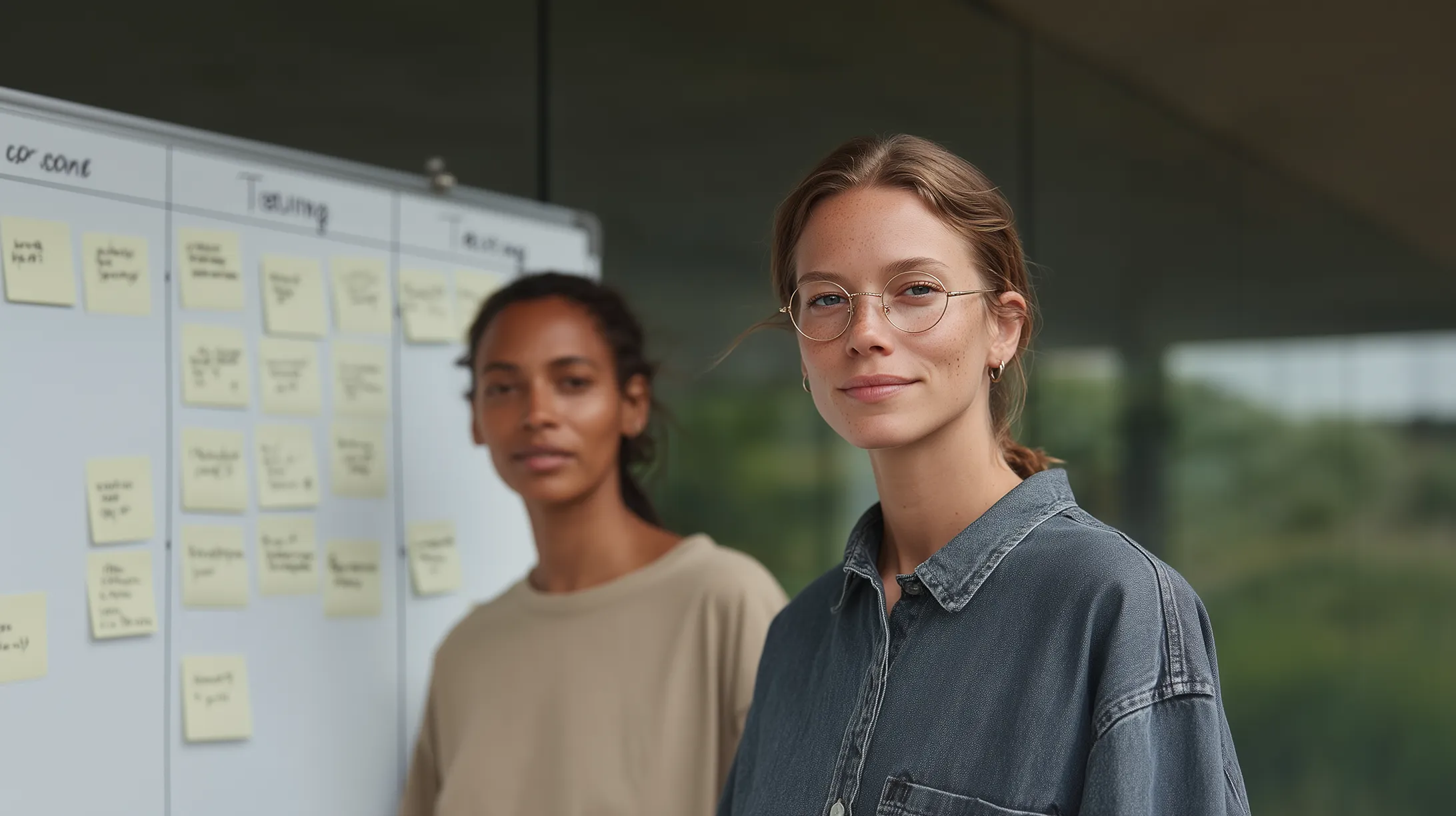 Marketing leaders collaborating in a modern workspace