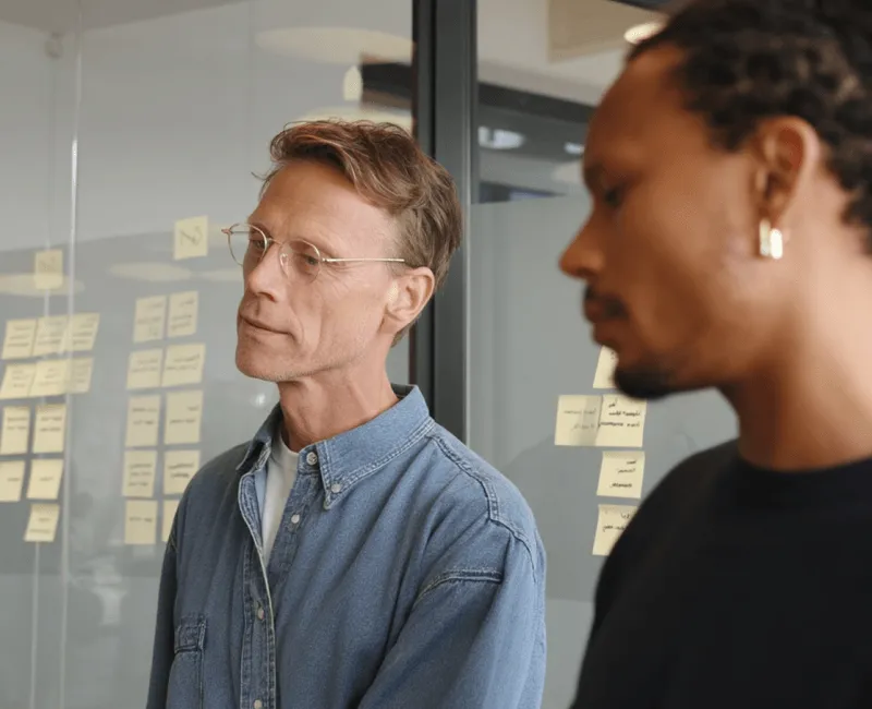 Strategist presenting growth metrics