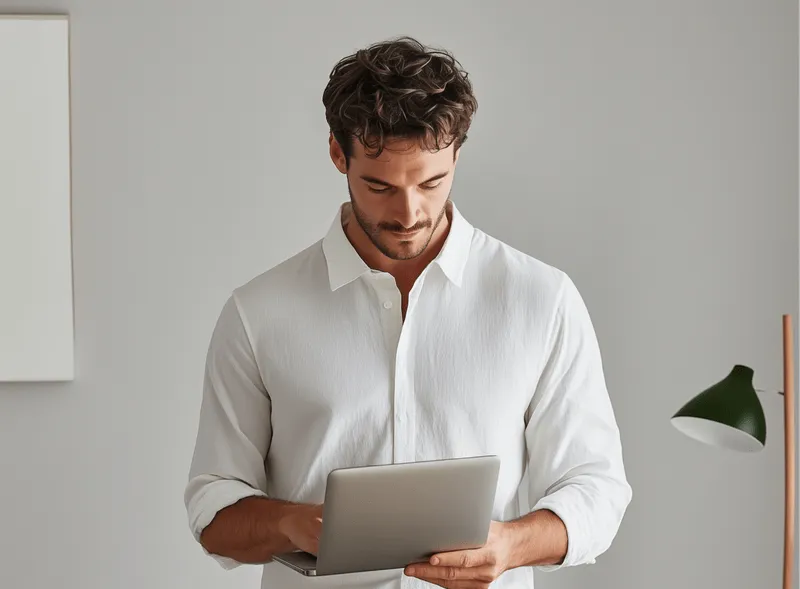 Consultants reviewing analytics dashboards